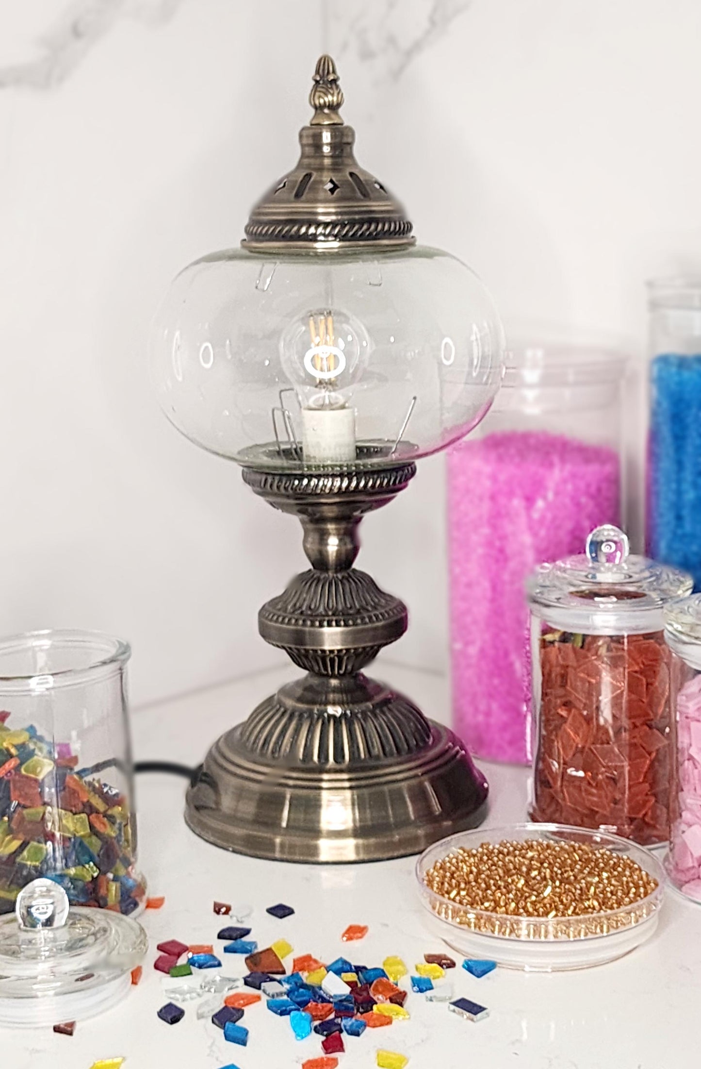 Turkish Lamp Large Base and 17cm Glass Blank