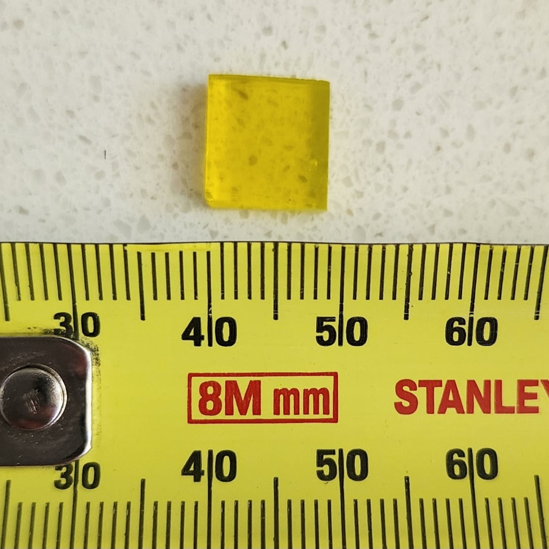 Square Mosaic Cut Glass - Amber