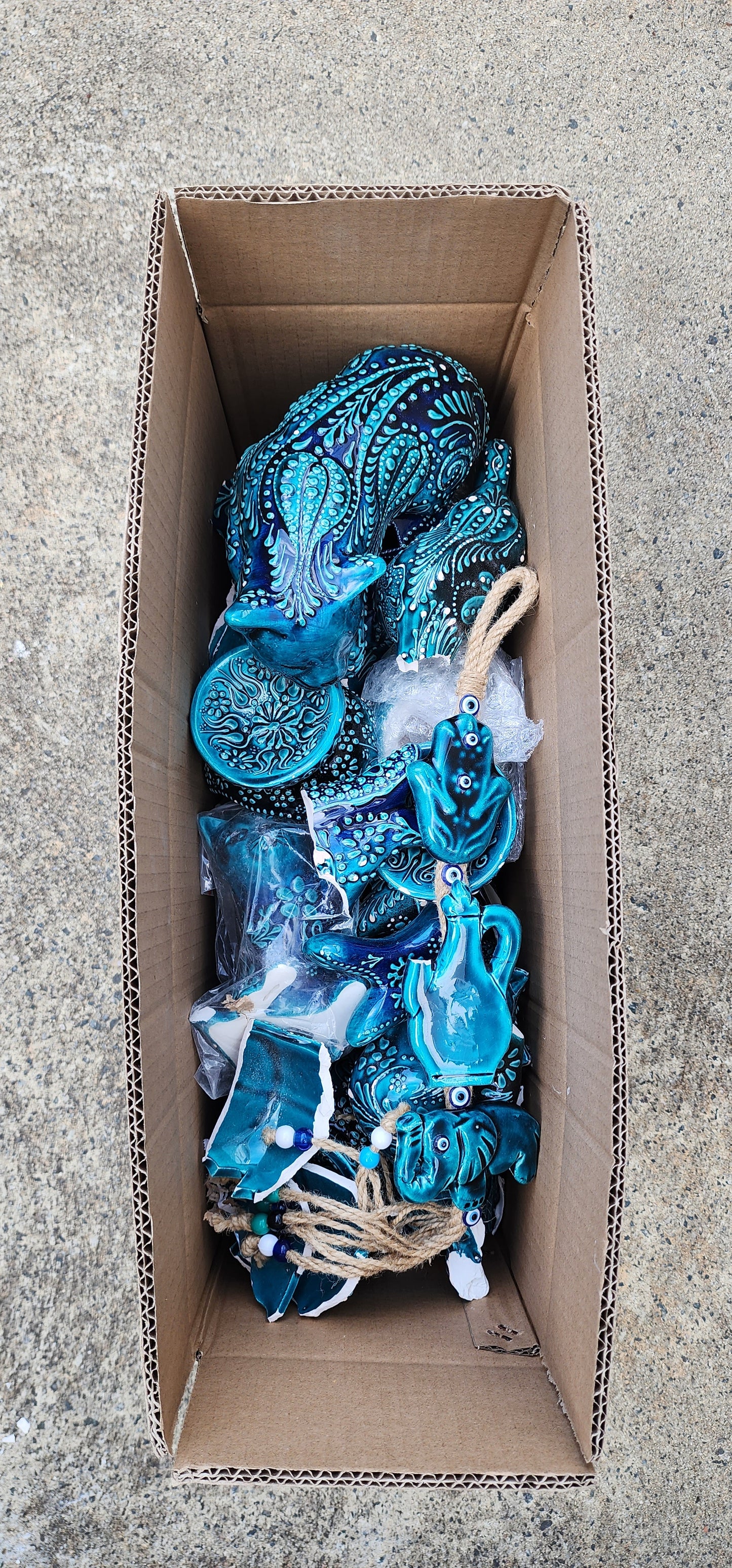 Broken Turkish Ceramics - Mosaic Usage Turquoise Only