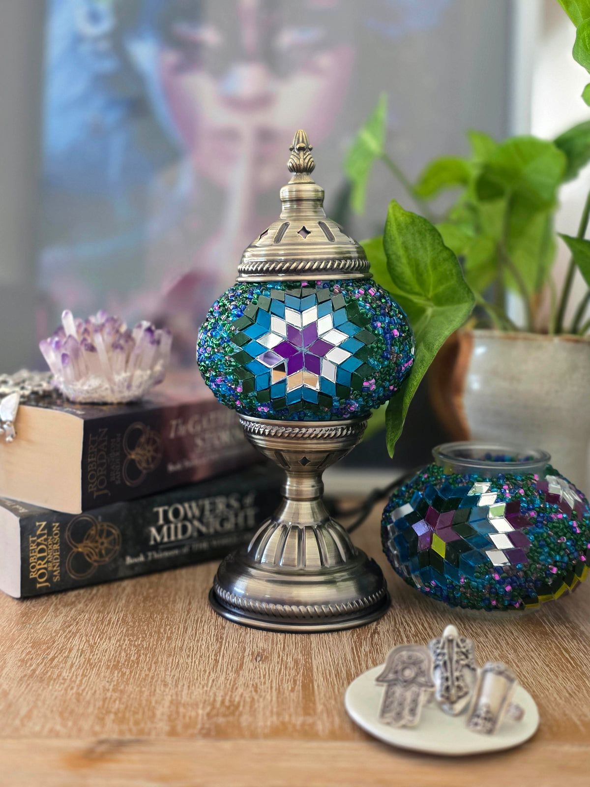 Peacock Turkish Mosaic Lamp DIY Craft Kit