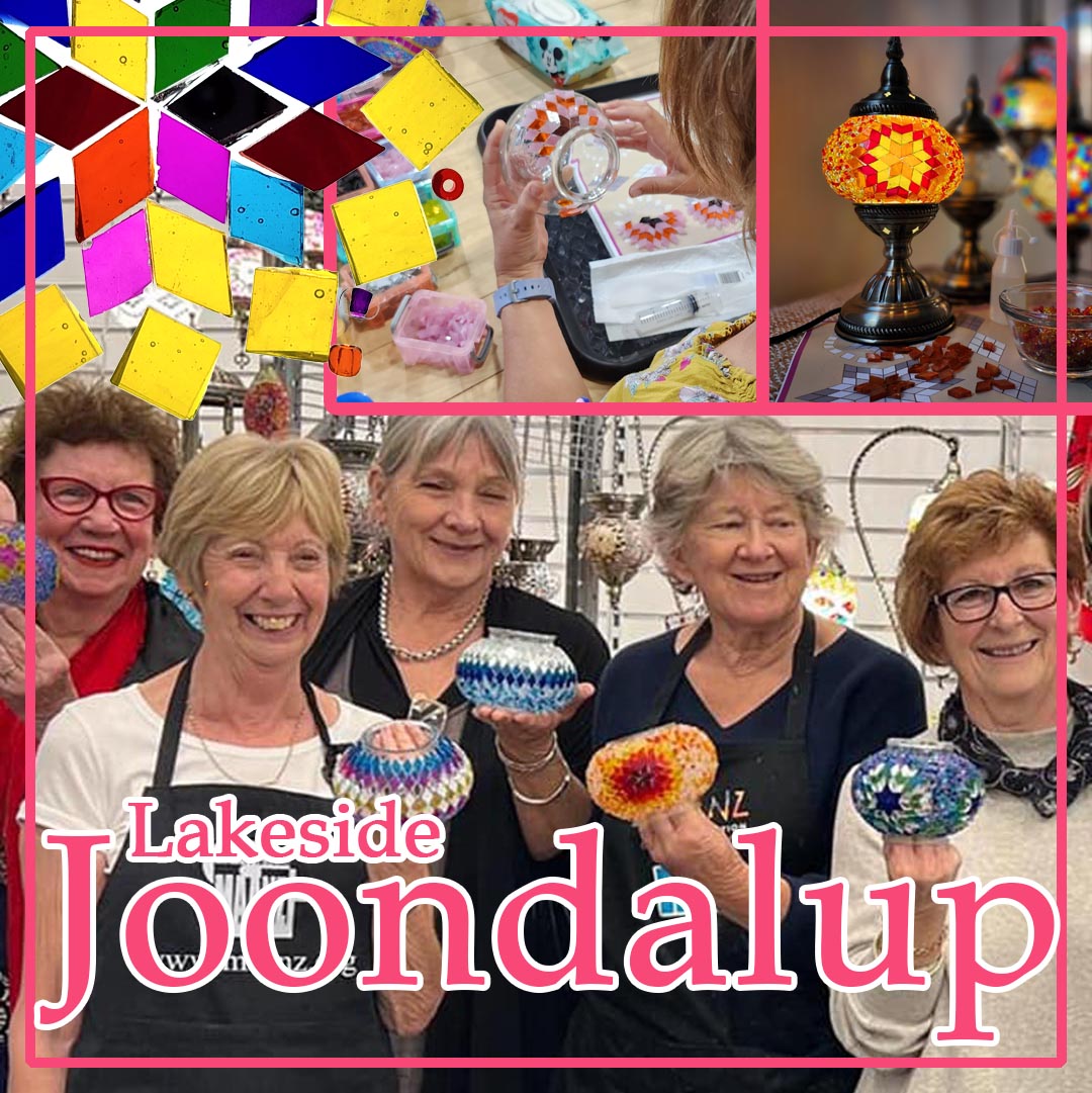 Joondalup - Make your OWN Mosaic Lamp Class at Lakeside Joondalup