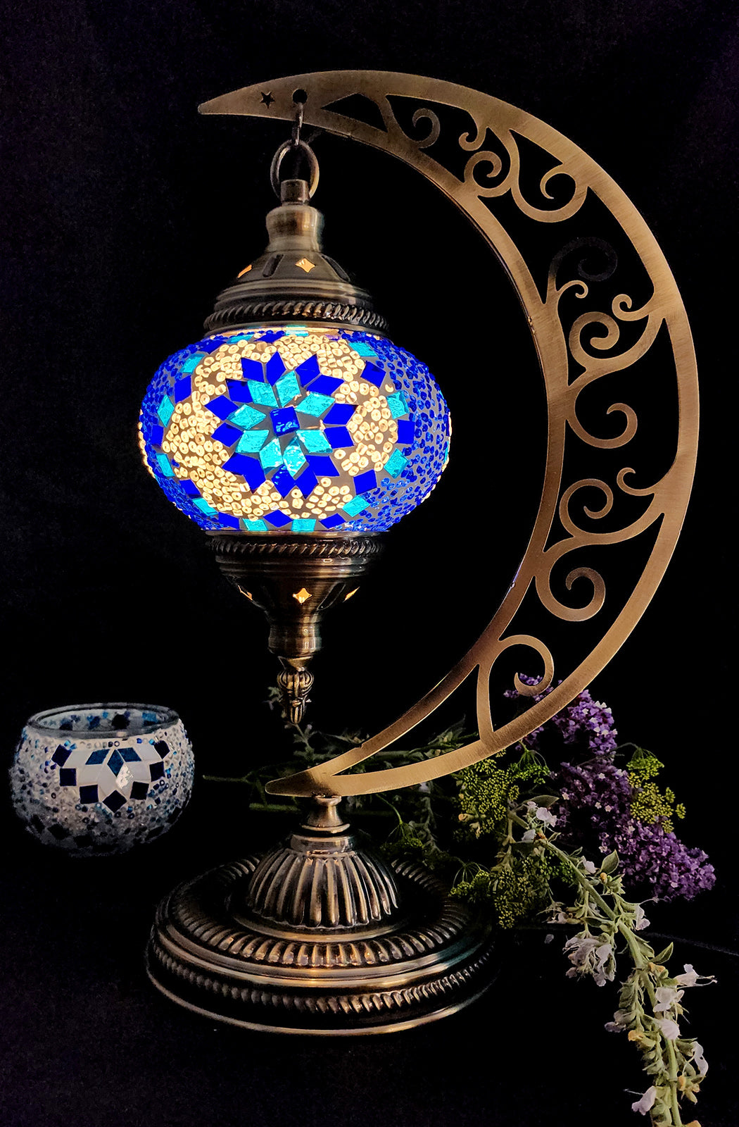 Turkish Mosaic Lamp - Blue Star Design