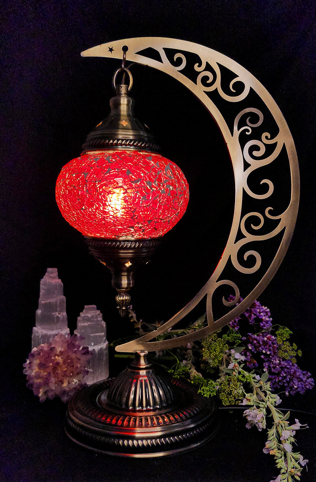 Turkish Mosaic Lamp - Crackle Red Limited Edition