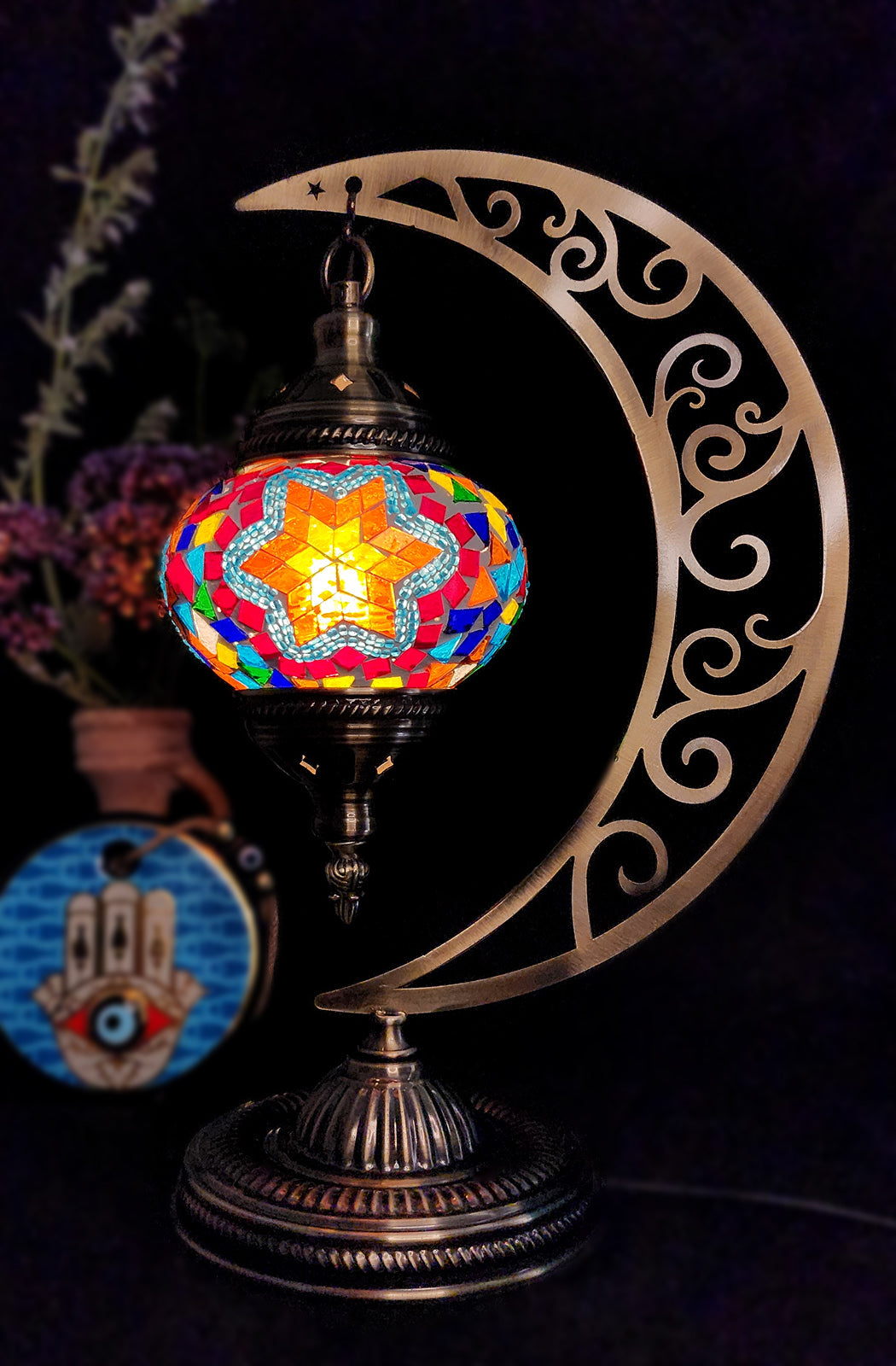 Turkish Mosaic Lamp - Multicolour Star