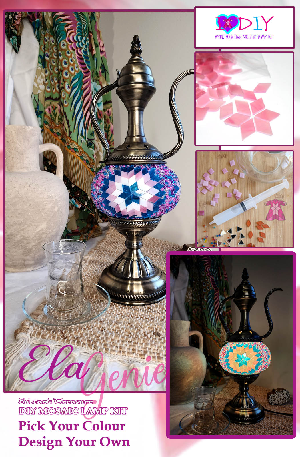 Mosaic Lamp DIY Craft Kit ELA