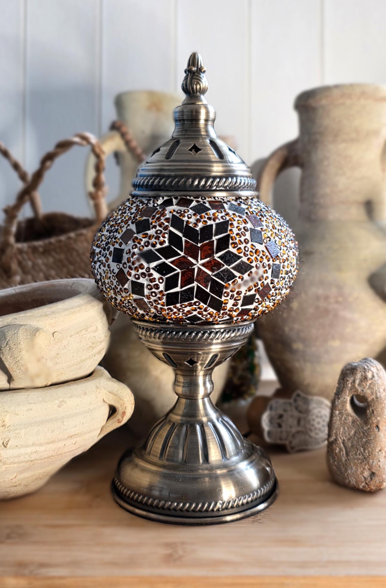 Turkish Mosaic Lamp - Amber Star