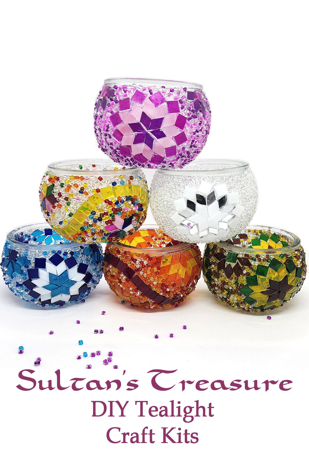 DIY Mosaic Tealight Craft Kit - Forest