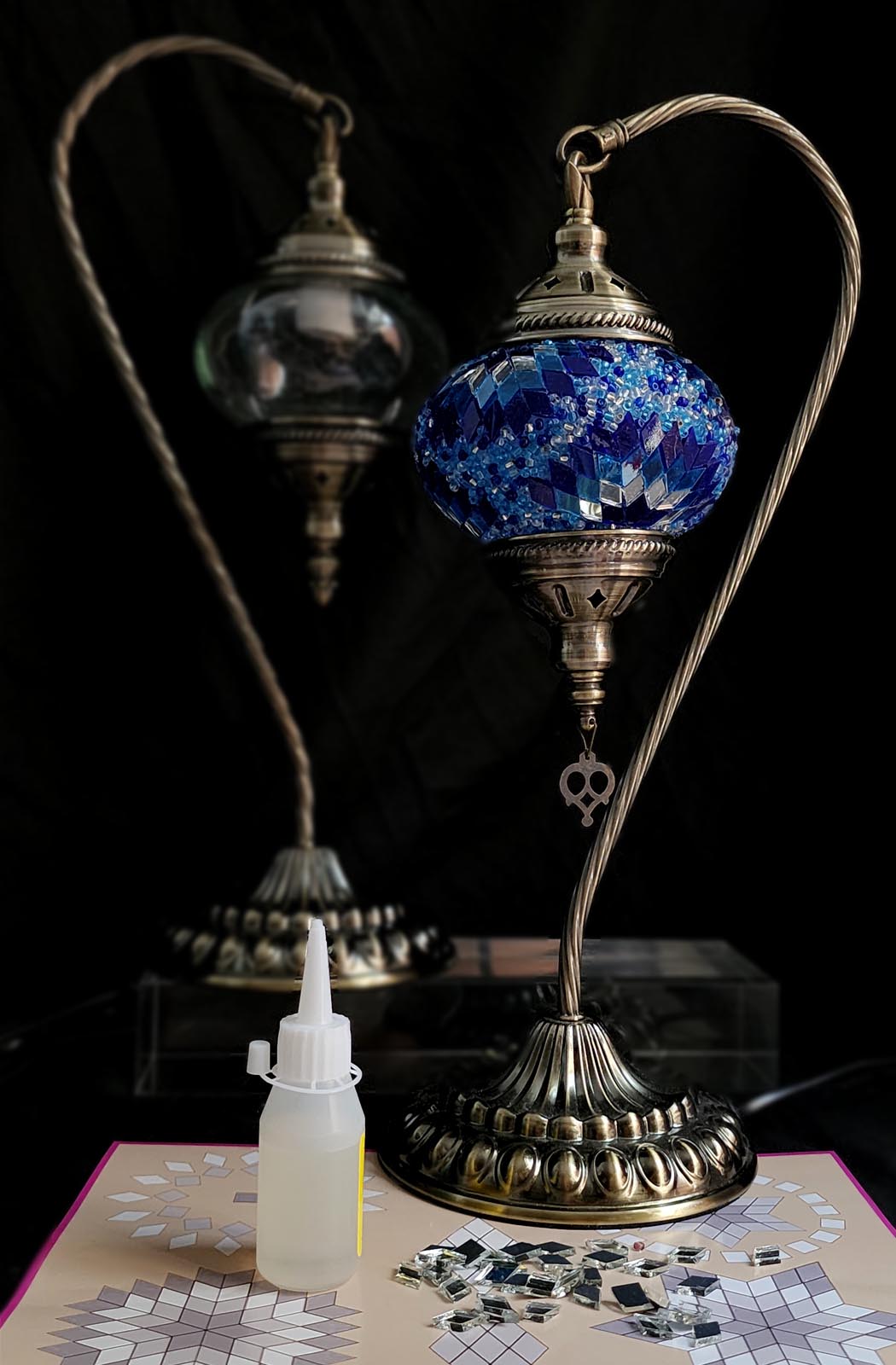 Turkish Mosaic Lamp DIY Craft Kit Swan Lamp - Buy one get one free