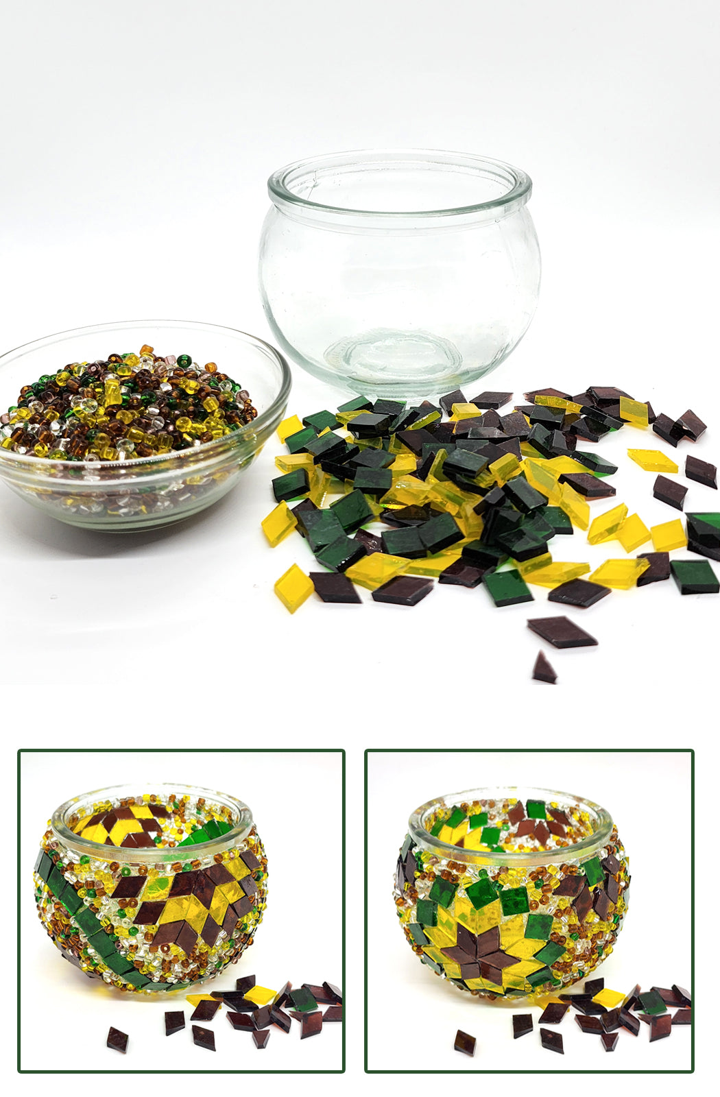 DIY Mosaic Tealight Craft Kit - Forest