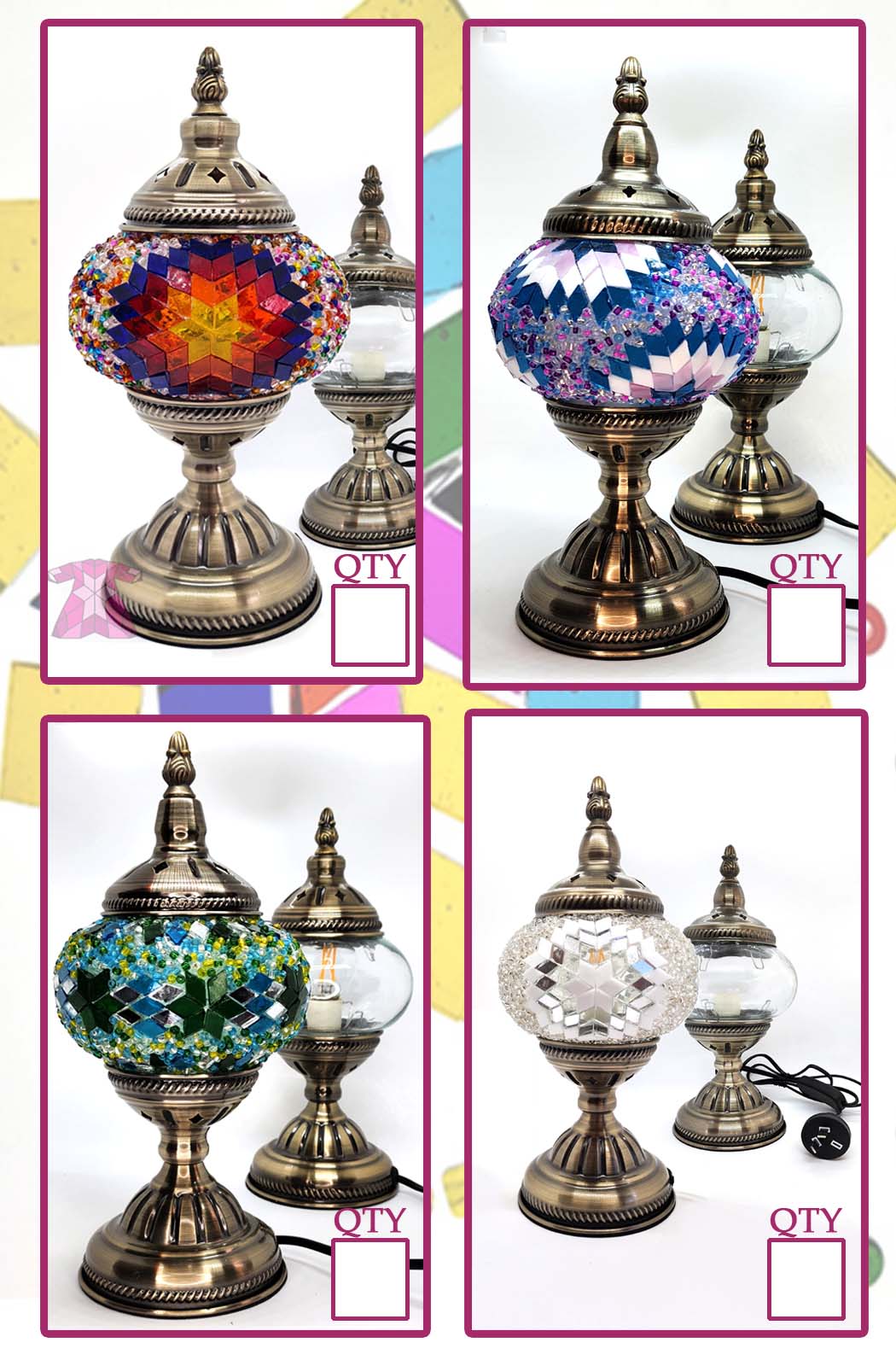 Mosaic Art and Craft Day - Make your Own DIY Mosaic Lamp Craft Kit Package Deal -Girls Night in