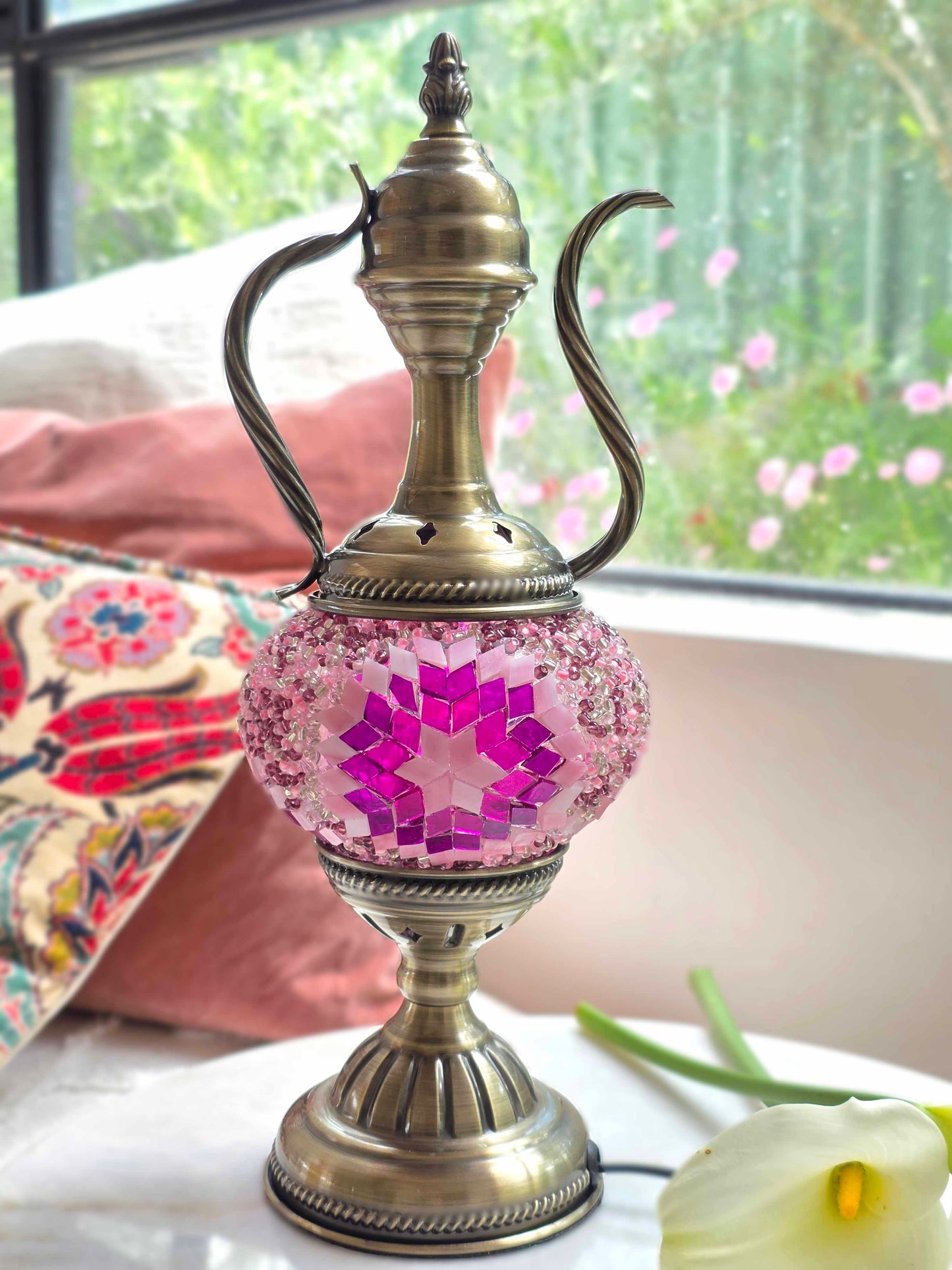 Turkish Mosaic Lamp DIY Home Craft Kit Sadie Pink and Purple