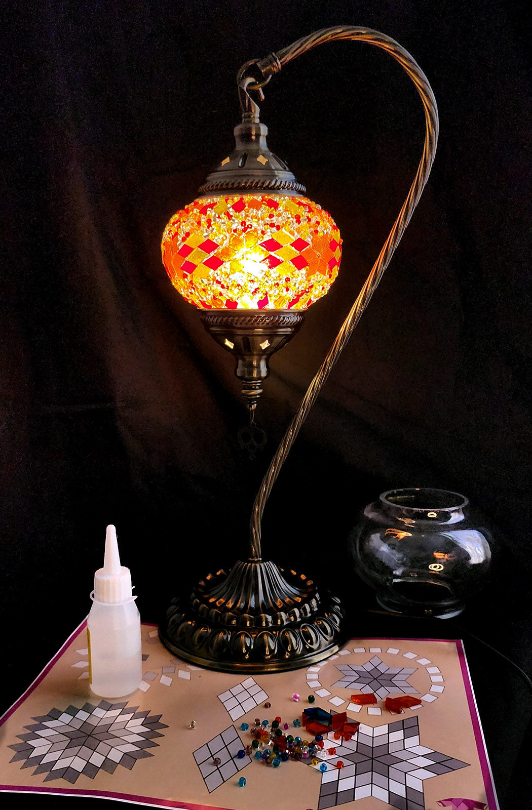 Turkish Mosaic Lamp DIY Craft Kit Swan Lamp - Buy one get one free