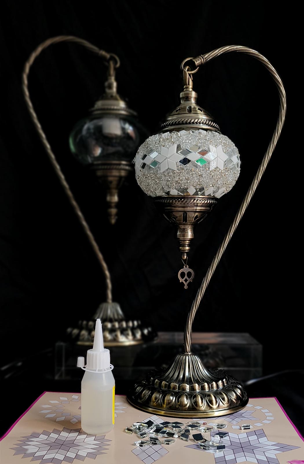 Turkish Mosaic Lamp DIY Craft Kit Swan Lamp - Buy one get one free