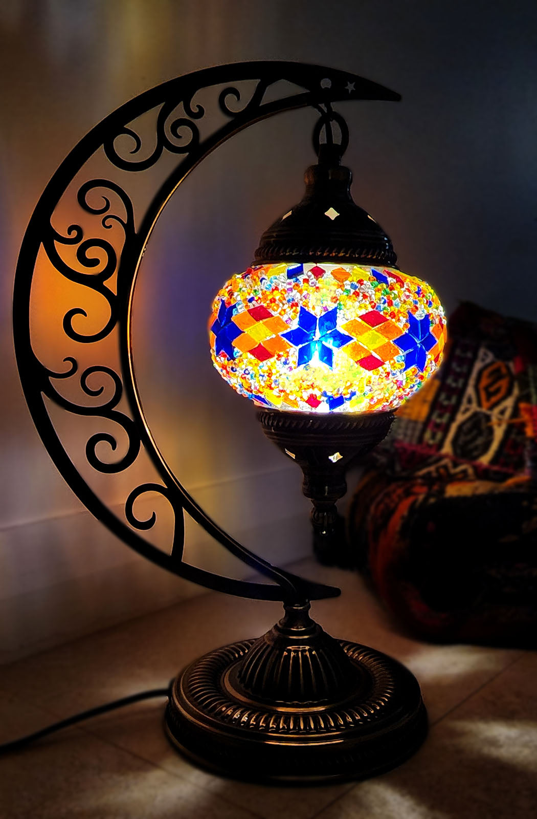Turkish Mosaic Lamp DIY Home Craft Kit Multi Colour TILLY