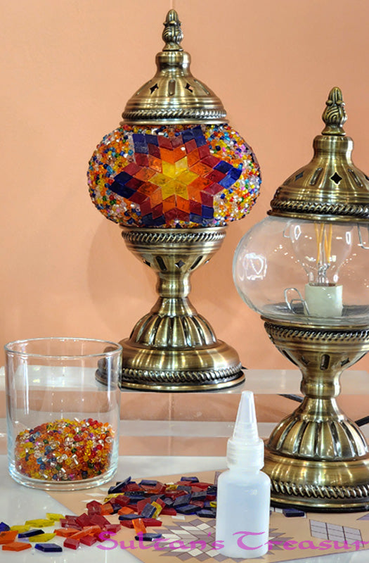 Turkish Mosaic Lamp DIY Home Craft Kit Multi Colour TILLY