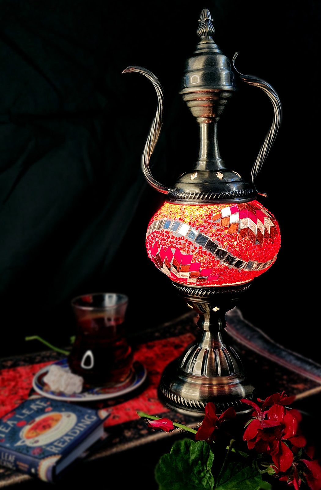 Turkish Mosaic Lamp DIY Home Craft Kit Red Crimson Kirmi