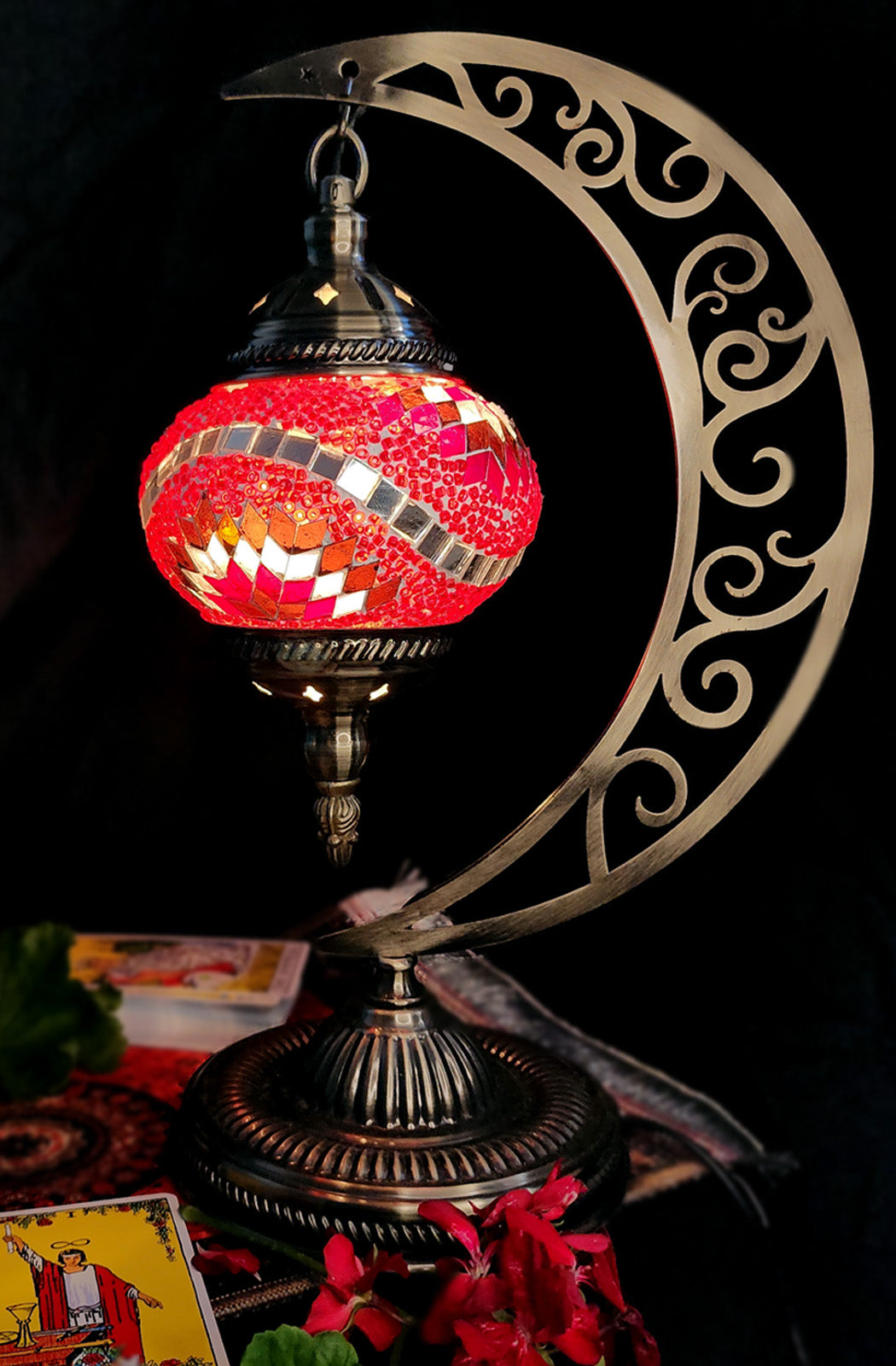 Turkish Mosaic Lamp DIY Home Craft Kit Red Crimson Kirmi