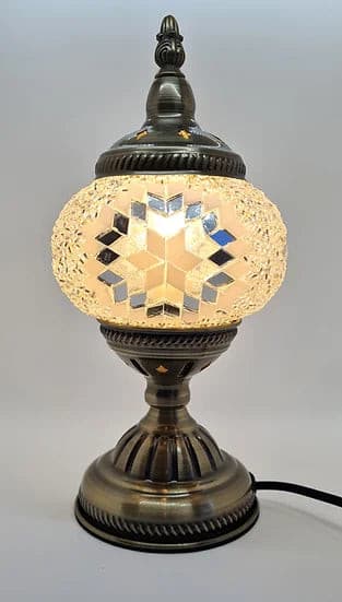 Turkish Mosaic Lamp DIY Home Craft Kit Crystal White Melis