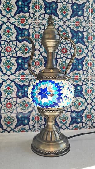 Turkish Mosaic Lamp DIY Home Craft Kit Eren Star Blue