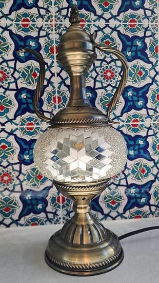 Turkish Mosaic Lamp DIY Home Craft Kit Crystal White Melis