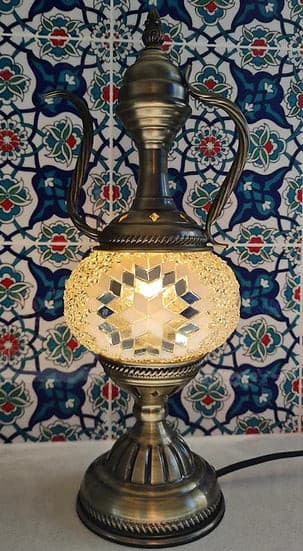 Turkish Mosaic Lamp DIY Home Craft Kit Crystal White Melis
