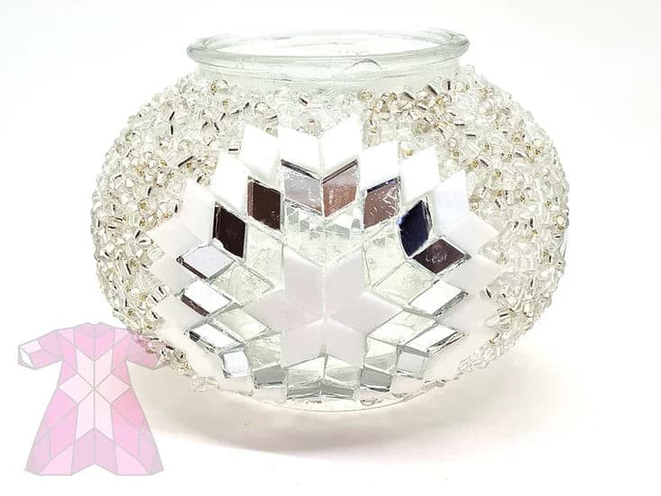 Turkish Mosaic Lamp DIY Home Craft Kit Crystal White Melis