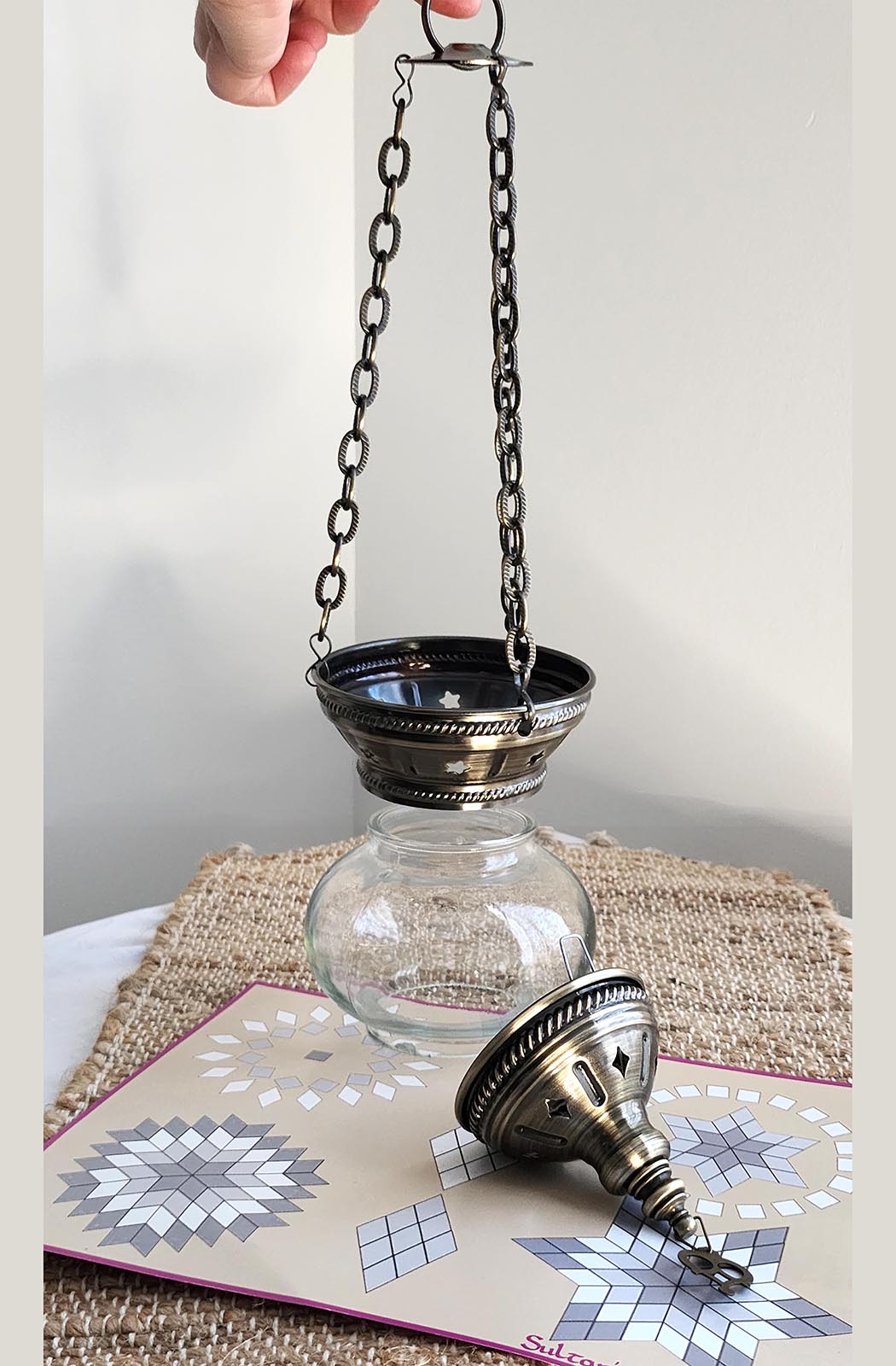 Turkish Mosaic Lamp DIY Home Craft Kit Crystal White Melis