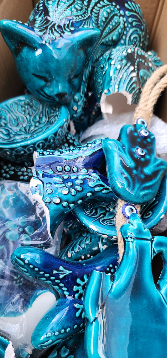 Broken Turkish Ceramics - Mosaic Usage Turquoise Only