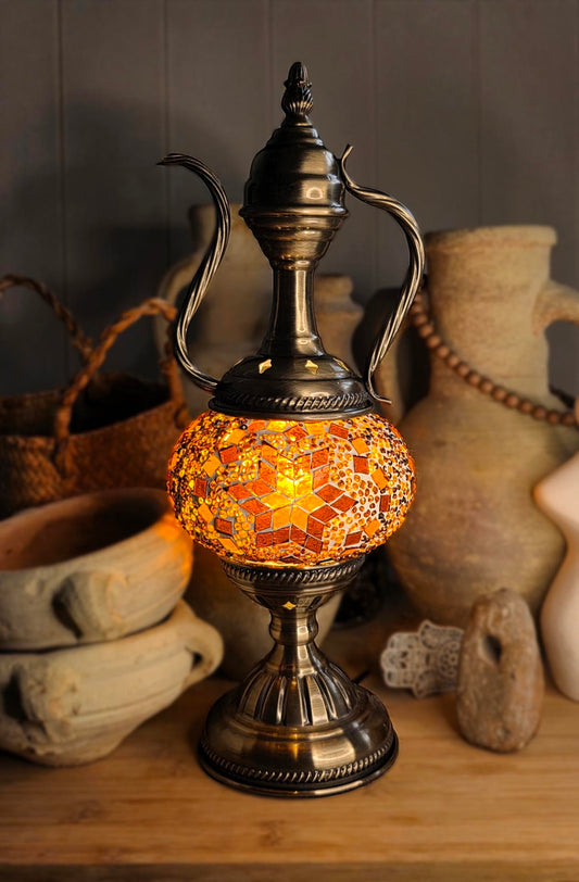 Turkish Mosaic Lamp - Amber Star