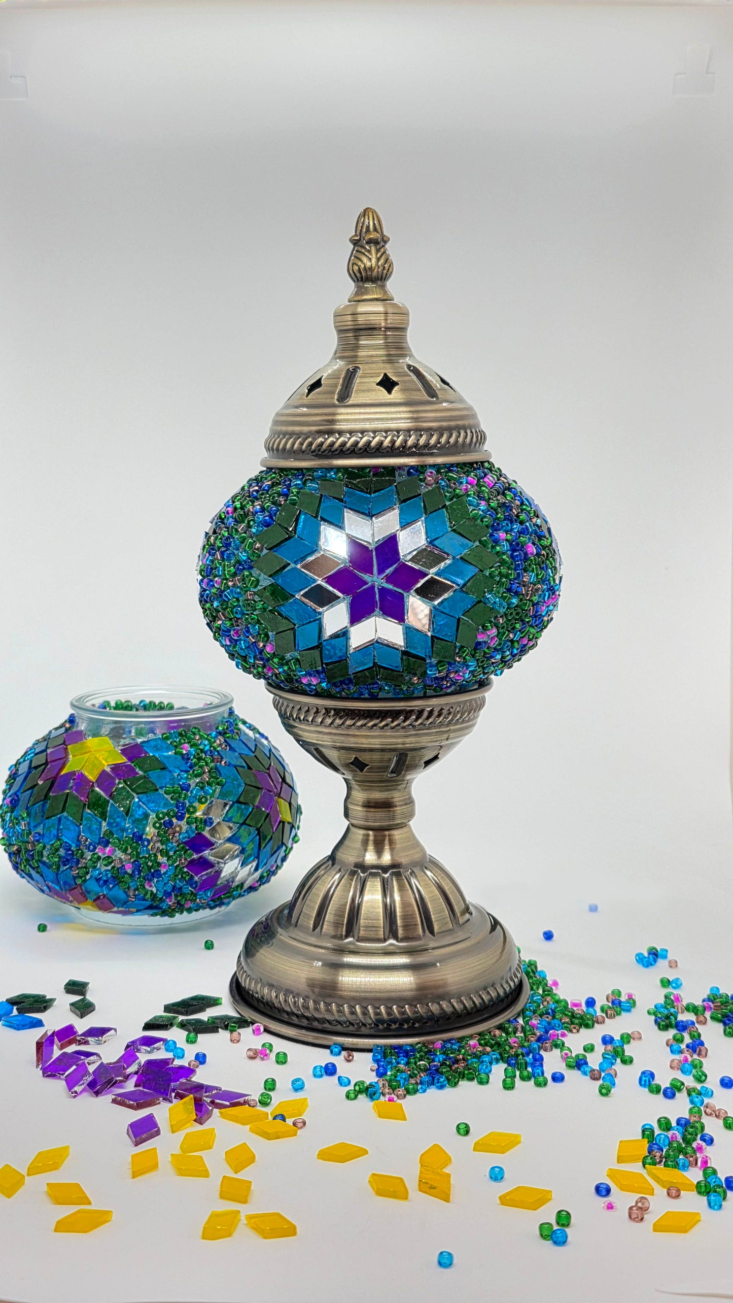 Peacock Turkish Mosaic Lamp DIY Craft Kit