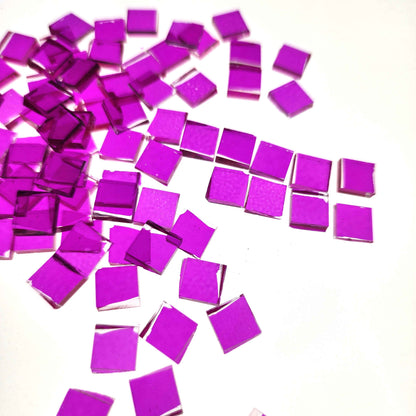 Square Mosaic Cut Glass - Magenta Hot Pink