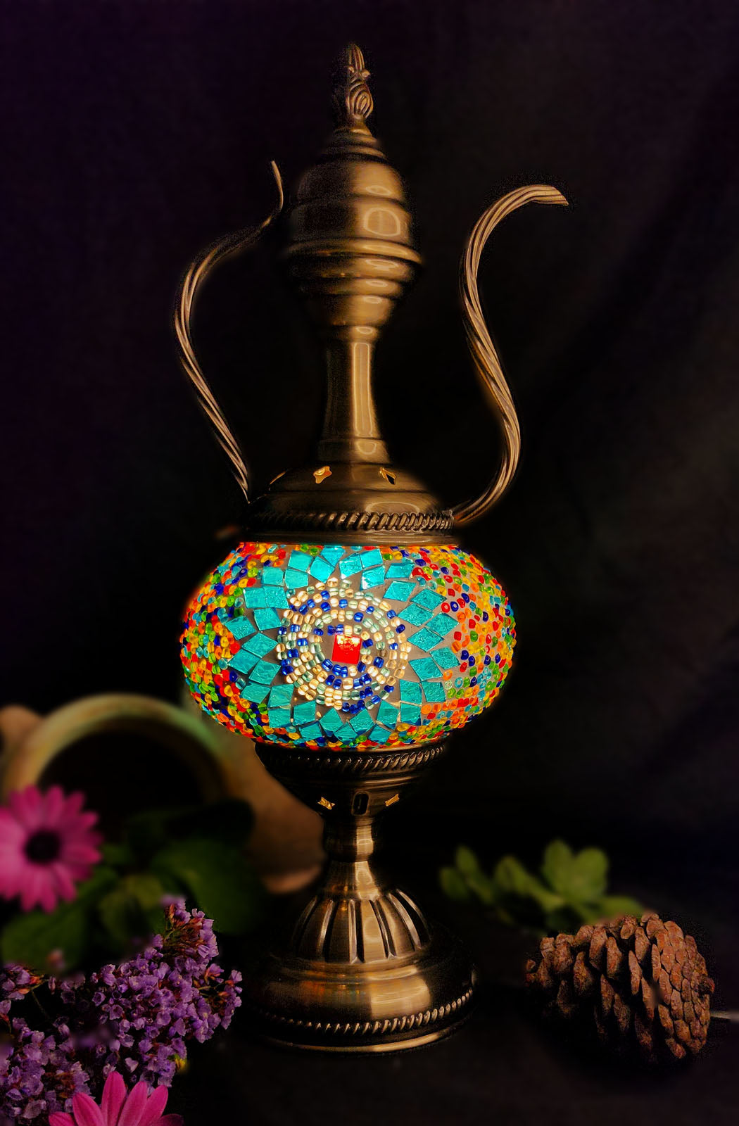 Turkish Mosaic Lamp - Blue Sun Multicolour