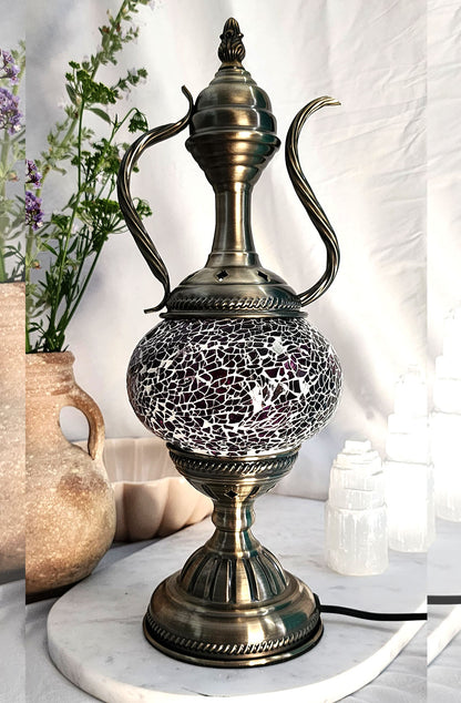 Turkish Mosaic Lamp - Crackle Pink Purple Limited Edition