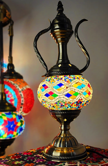 Turkish Mosaic Lamp - Multicolour Diamond True