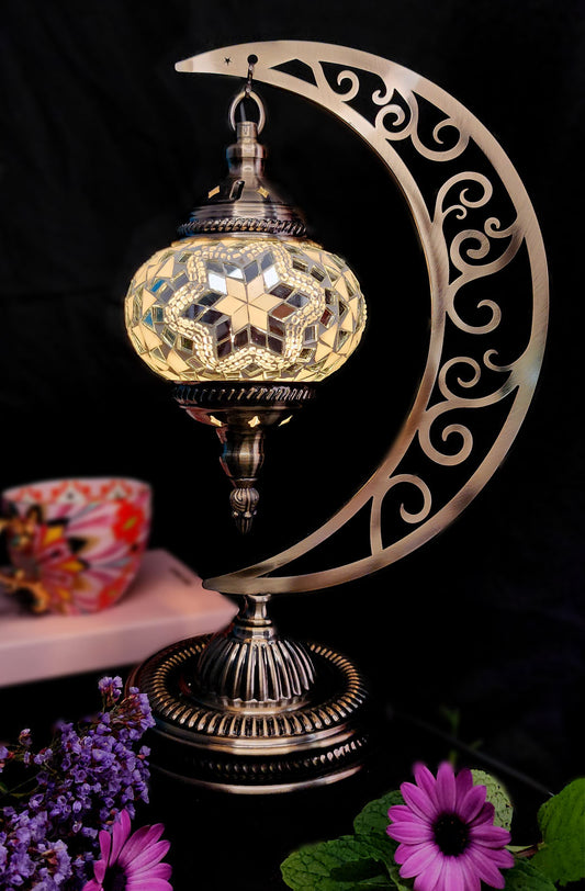 Turkish Mosaic Lamp - Crystal White Star