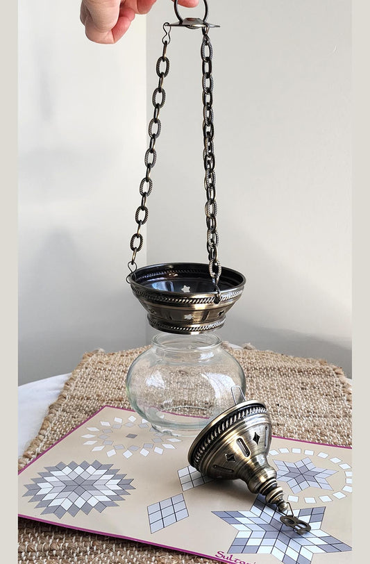 Turkish Hanging Tealight and Blank Glass