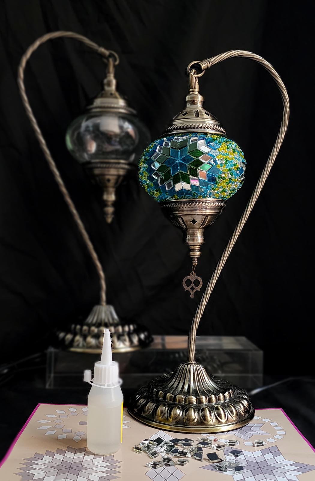 Turkish Mosaic Lamp DIY Craft Kit Swan Lamp - Buy one get one free