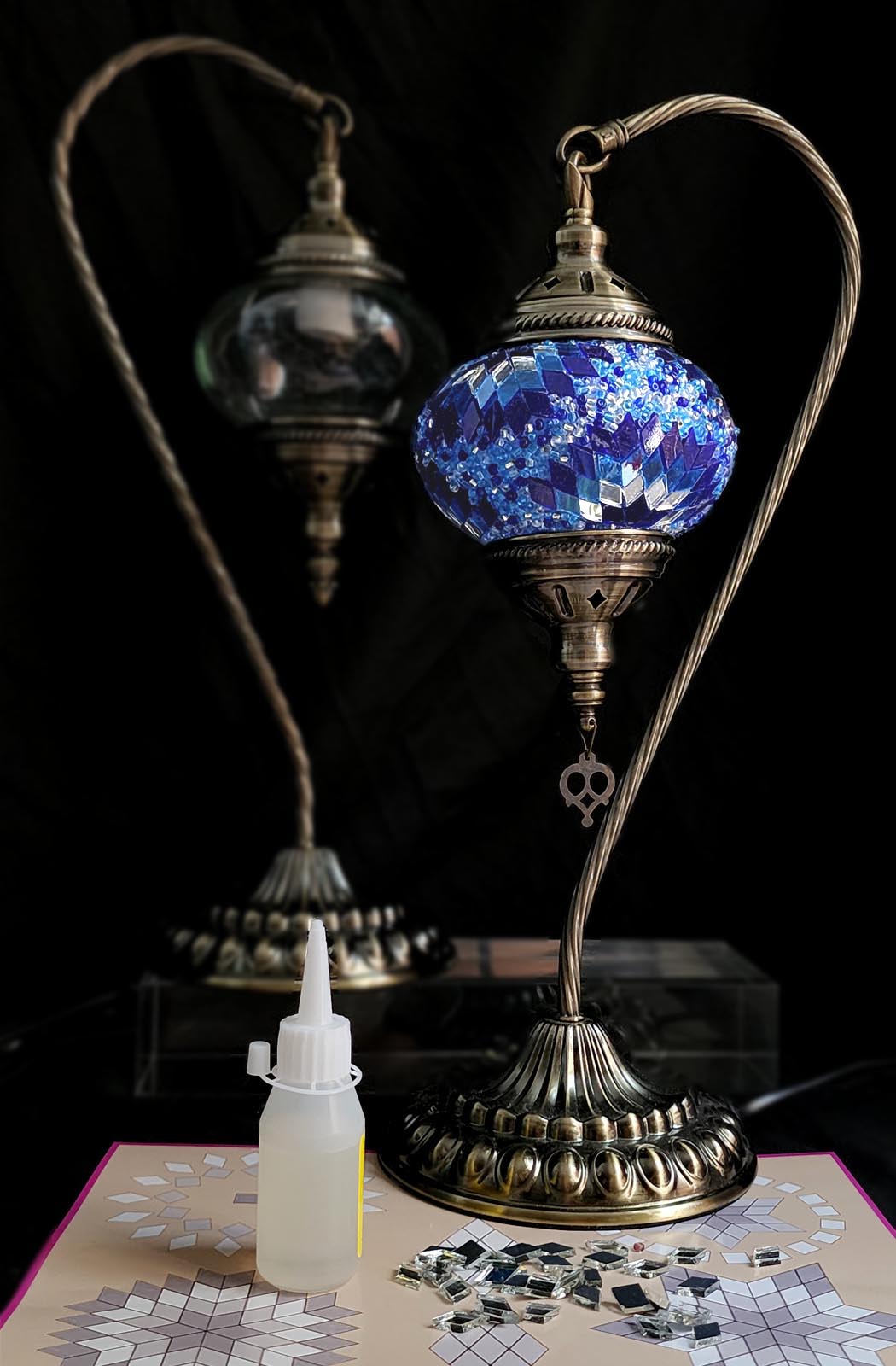 Turkish Mosaic Lamp DIY Craft Kit Swan Lamp - SALE ENDS 9th of Nov!!