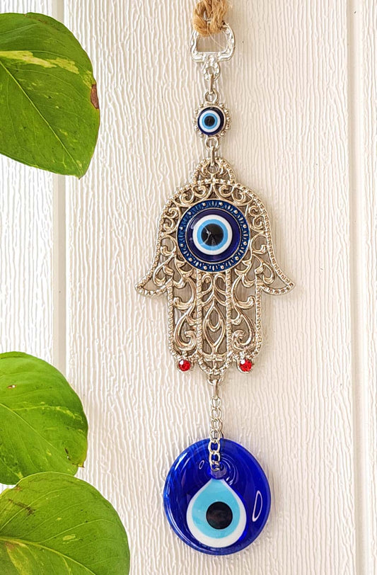 Evil Eye Wallhanging Hamsa Medium Metal Wallhang Charm