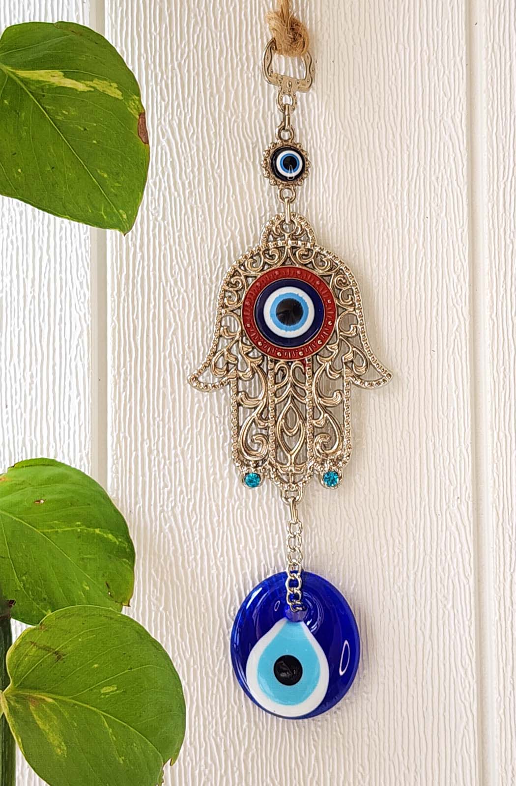 Evil Eye Wallhanging Hamsa Medium Metal Wallhang Charm