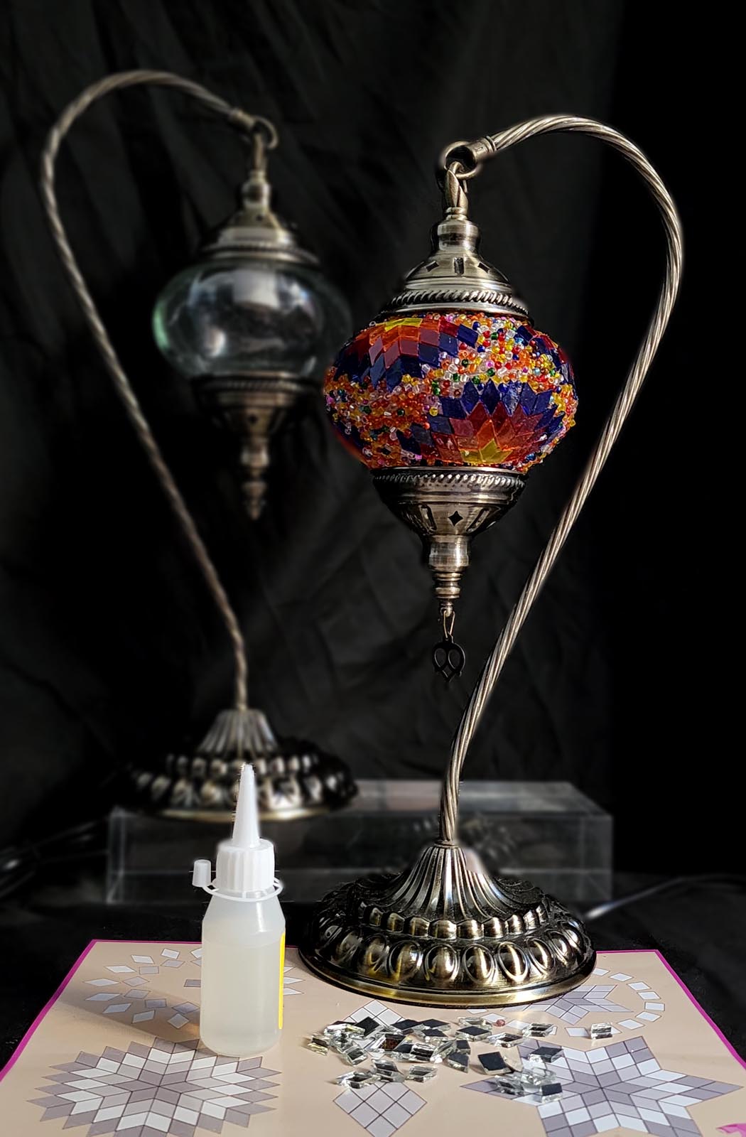 Turkish Mosaic Lamp DIY Craft Kit Swan Lamp - Buy one get one free