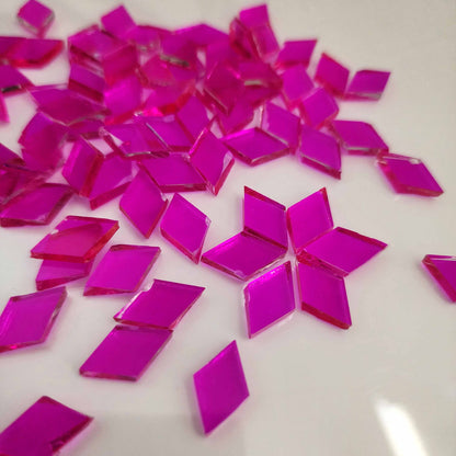 Diamond Mosaic Cut Glass - Magenta