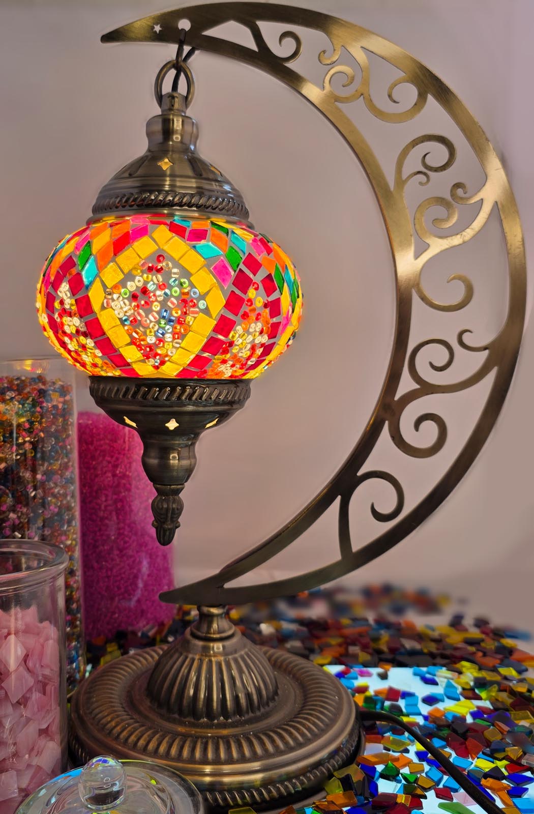 Turkish Mosaic Lamp DIY Home Craft Kit Zengin MultiColour