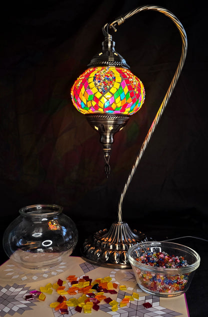 Turkish Mosaic Lamp DIY Home Craft Kit Zengin MultiColour