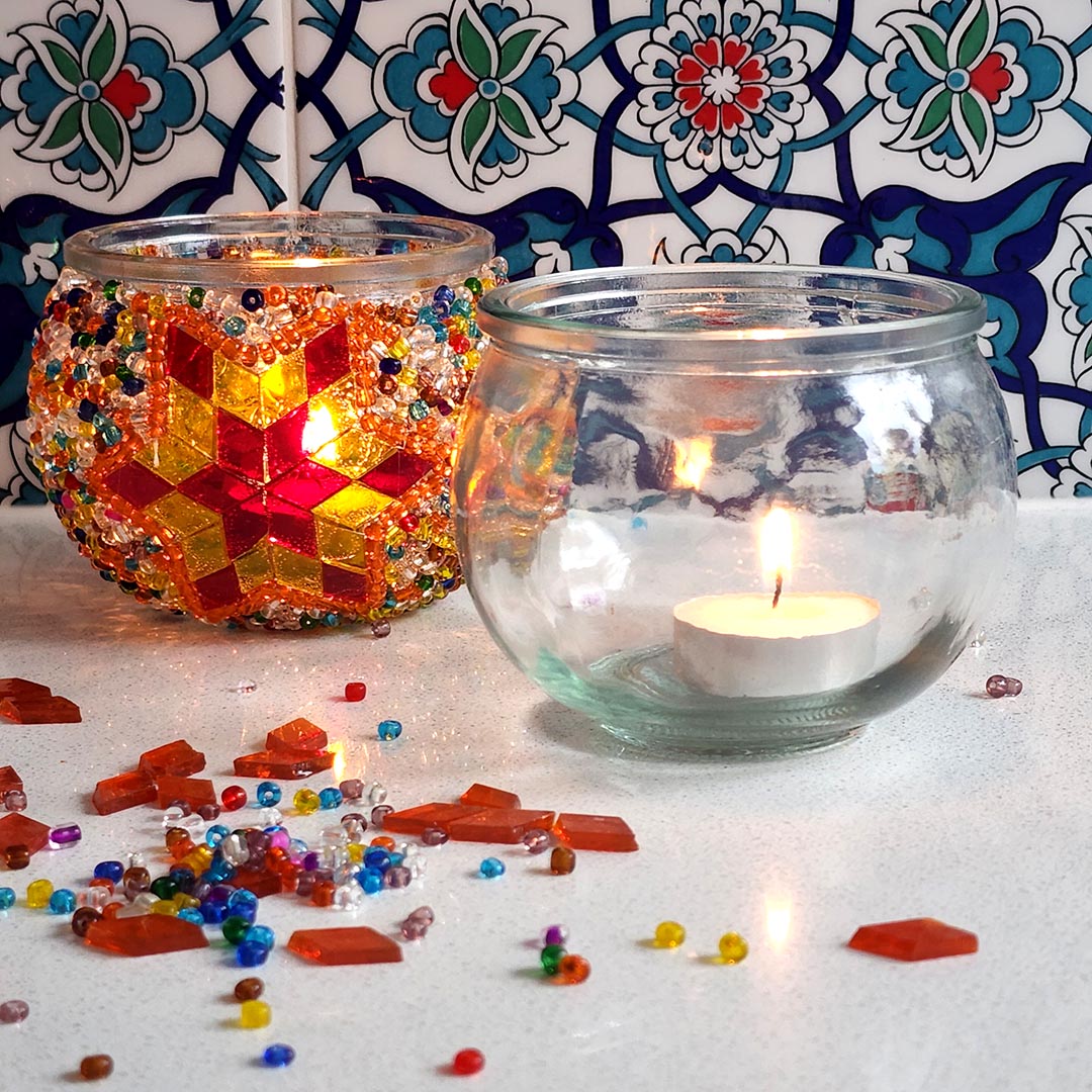 Blank Glass for Mosaic Tealight-Candle