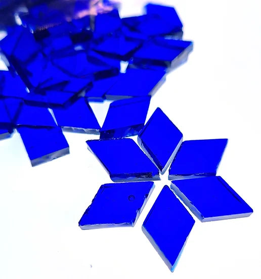 Diamond Mosaic Cut Glass -Navy Blue
